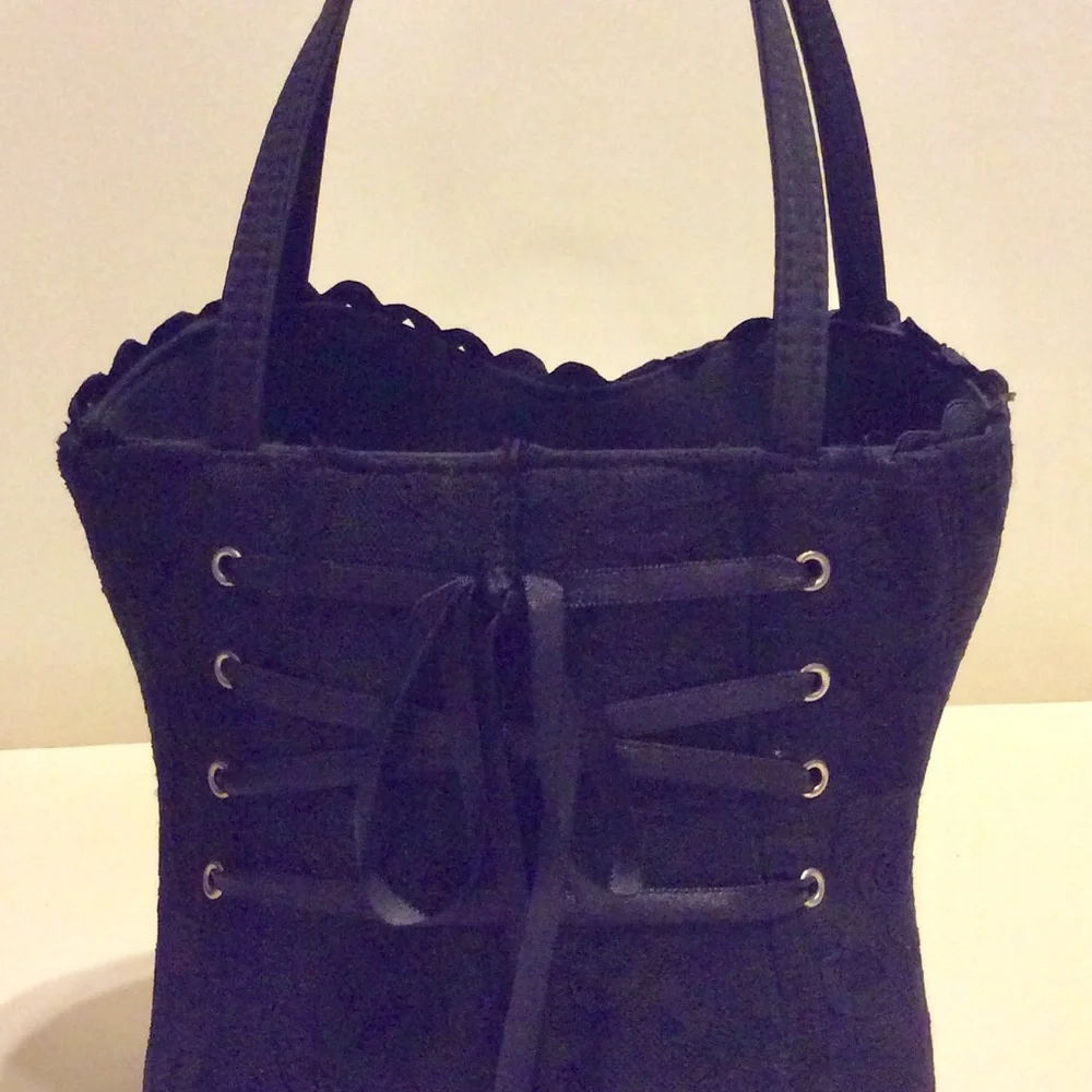 Unique Black Corset Inspired Statement Purse - Picture 3 of 7
